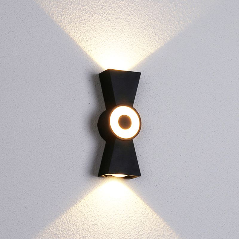 2-Light LED Waterproof Wall Lamp in Modern Creative Style Aluminium Wall Sconce for Exterior Spaces