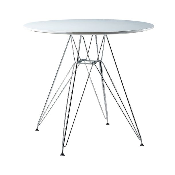 Modern Style Dining Table Round Dining Table with Metal Base for Home Use