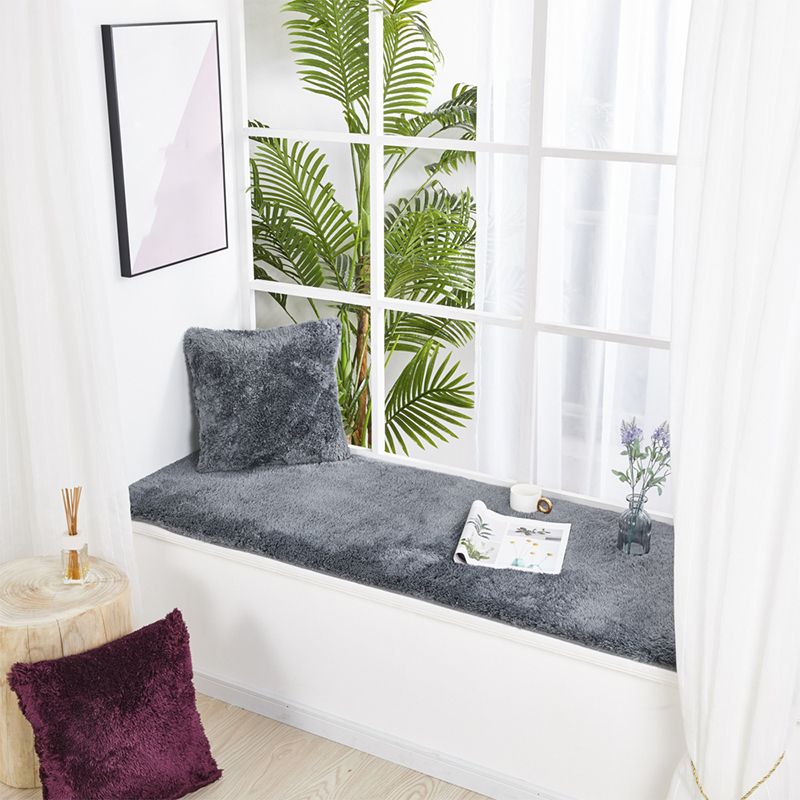 Modern Bedroom Rug Multi Colored Plain Area Carpet Fluffy Anti-Slip Backing Machine Washable Easy Care Rug