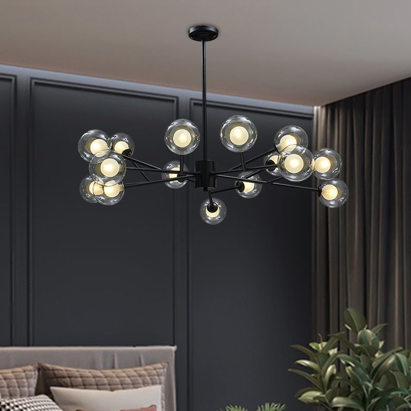 Modern Hanging Chandelier Lamp Global Glass Suspension Chandelier Pendant Light