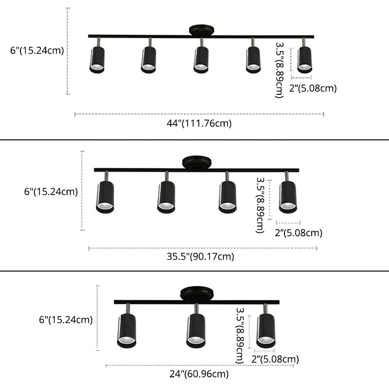 All Copper LED Track Lighting Surface montée et angle réglable salon Home Plafond Type de trottement