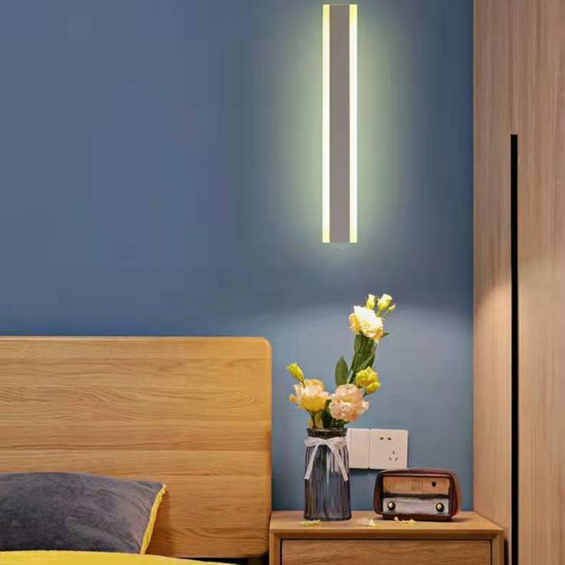 Metall Lineare Wandleuchter zeitgenössischer Stil 1 Lichtwandleuchte für Wohnzimmer