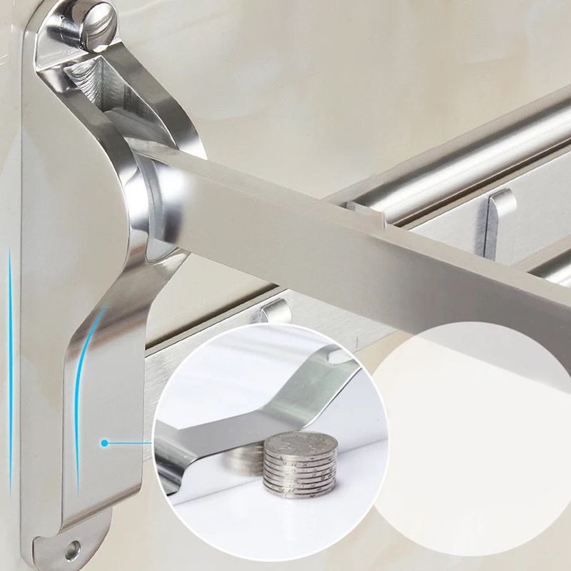 Modern 5/6-Piece Bathroom Accessory Set with Bath Shelf/Robe Hooks/Towel Bar