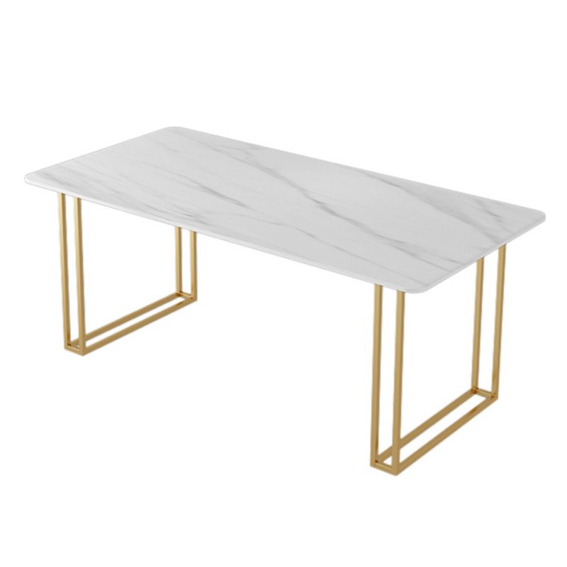 Glam Style 1/2/5 Pieces Dining Set White-gold Table Kitchen Set for Dining Room