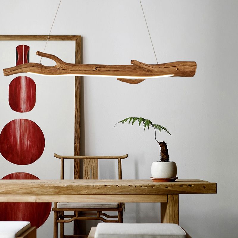 Modern Resin Ceiling Light Branch Shape Island Light with Acrylic Shade for Living Room