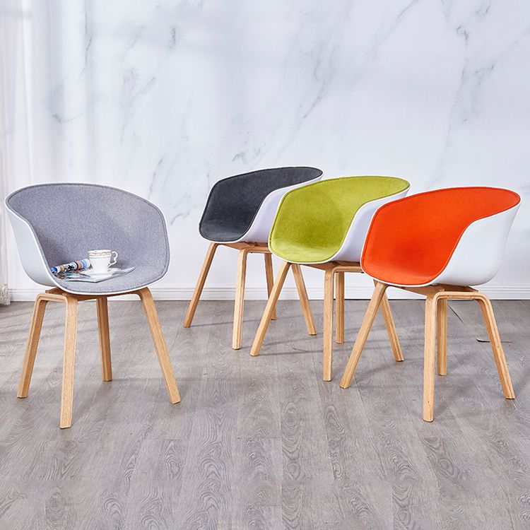 Silla de té de té de leche moderna sólida sillón de plástico para acabado mate silla de comedor