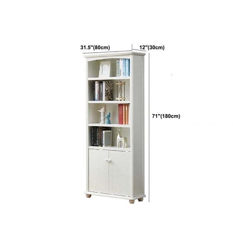 Scandinavian Wood Bookshelf Home Office Closed Back Bookcase