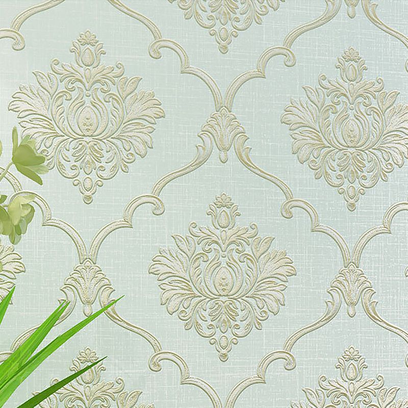 European Floral Design Wallpaper 33' x 20.5" Classic Damasque Wall Covering, Non-Pasted