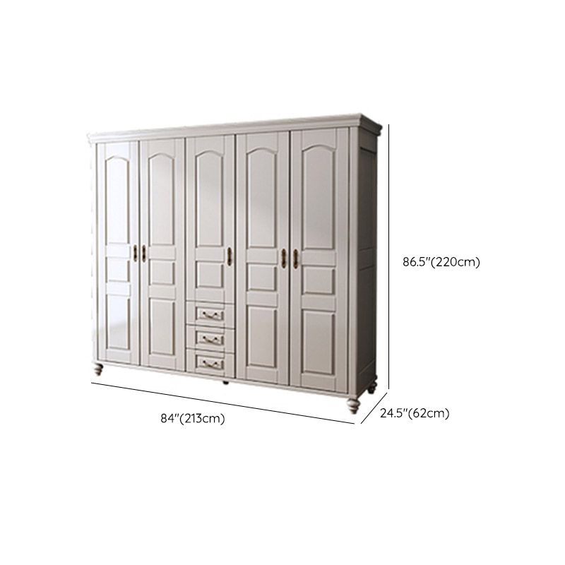 French Country Style Wardrobe Armoire Wooden Wardrobe for Home