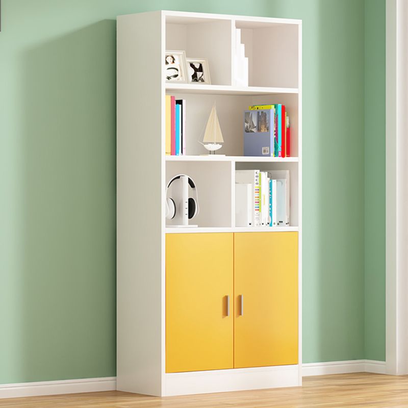 Contemporary Engineered Wood Book Shelf Vertical Closed Back Shelf Bookcase for Home