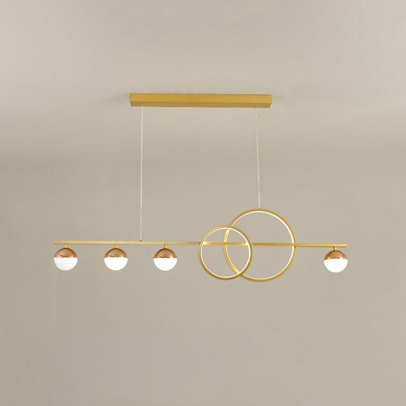 Modern Pendant Chandelier Linear Island Lighting Hanging Island Lights Glass Island Pendants