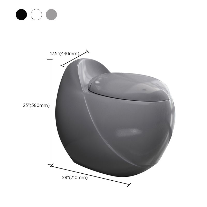 Contemporary Skirted Toilet Bowl One Piece Urine Toilet with Seat