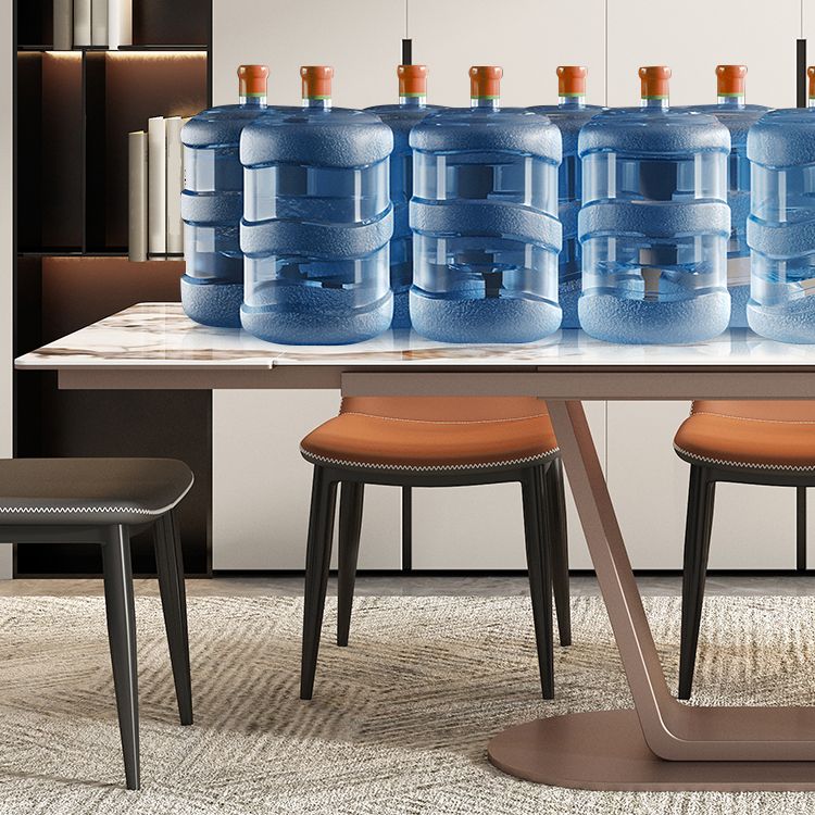 Contemporary 1/4/5/7 Pieces Dining Set Rectangle Dining Table with Pedestal Base