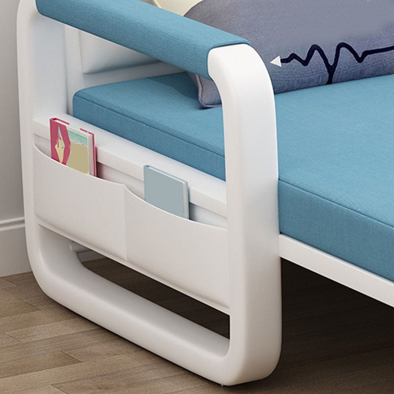 Cotton Blend Contemporary Square Arm Sofa Bed for Living Room