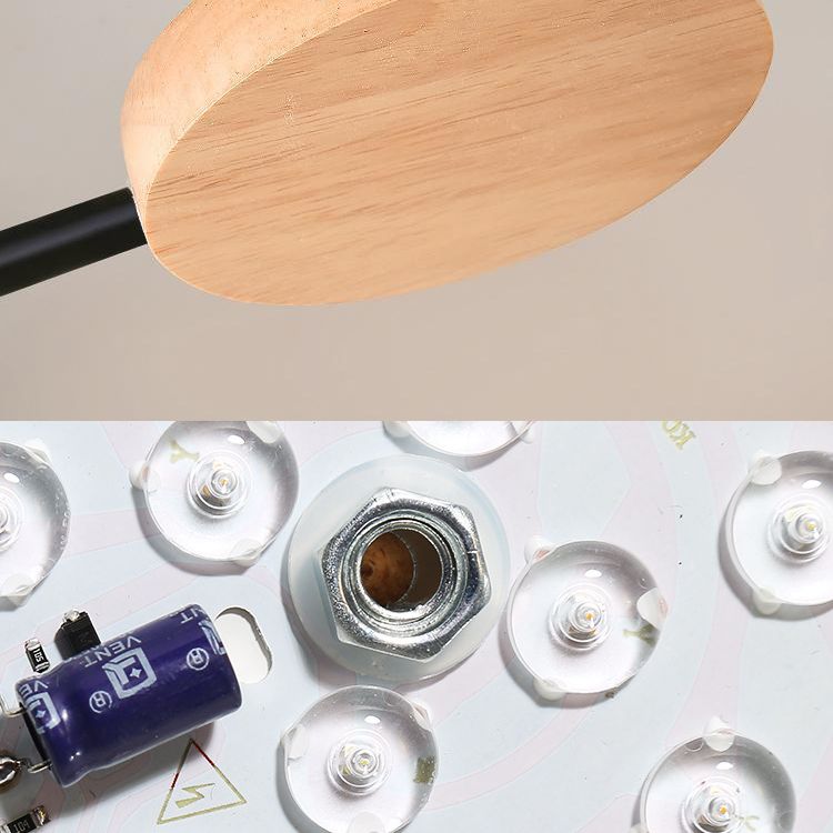 Orde circolare soggiorno LED LED SEMI FLUSH MONTO MODERNO ACRILICO LUCE