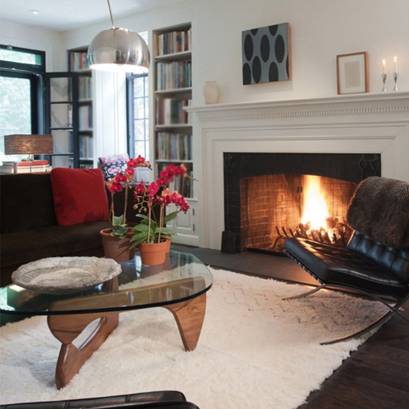 Abstract Base Design Wood/brown/black Solid Wood Tempered Glass Countertops Side Table