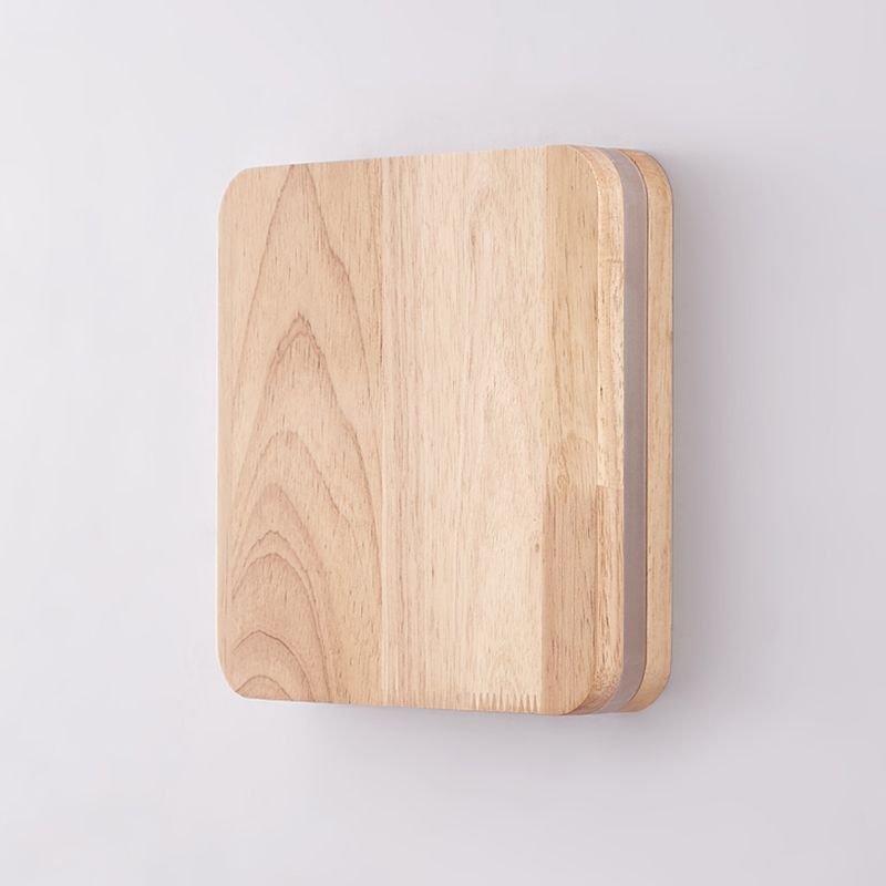 Modern Wall Sconce, illuminazione montata in legno giapponese a 1 luce per camera da letto