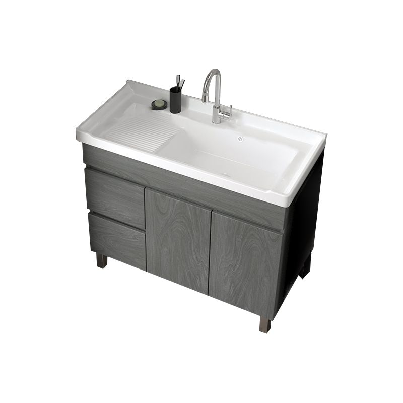 Ceramic Bathroom Vanity Cabinet Modern 32.6" H Bathroom Vanity Set for Balcony