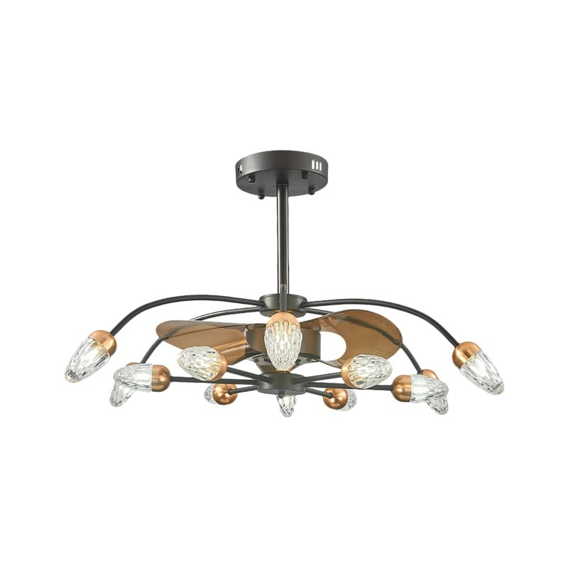 3 lames 12 bulbes ventilateur de plafond lumière