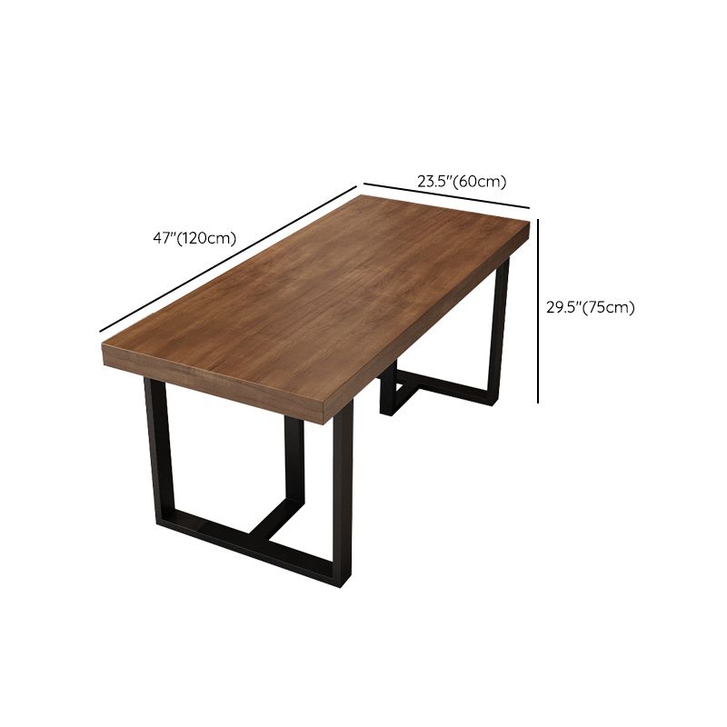 Fixed Industrial Dining Set 1/3/5 Pcs Brown Solid Wood Furniture for Home