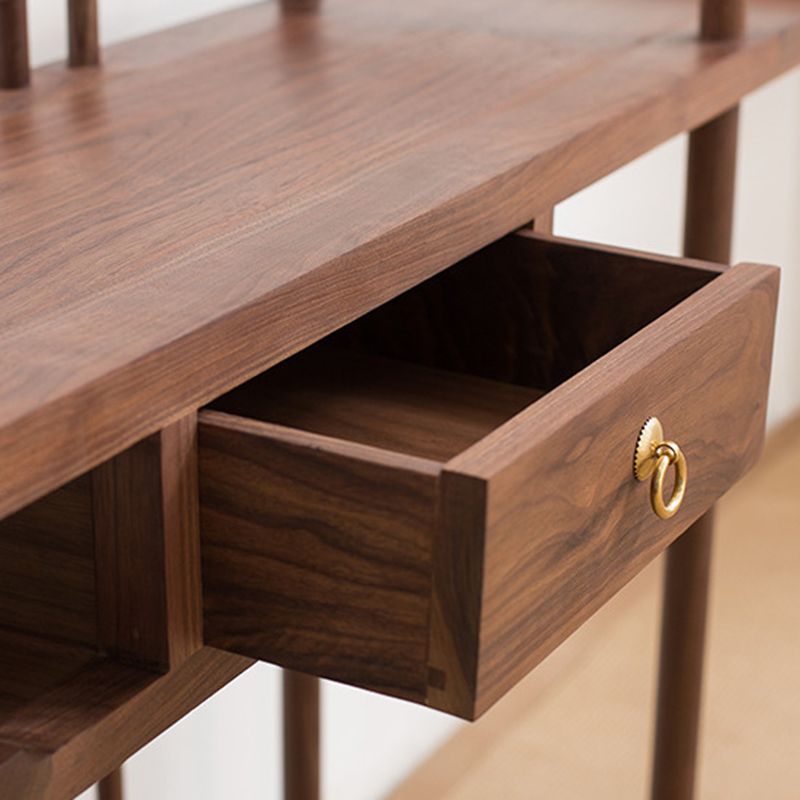 30.71-inch Tall Console Table Solid Wood Accent Table with Shelf