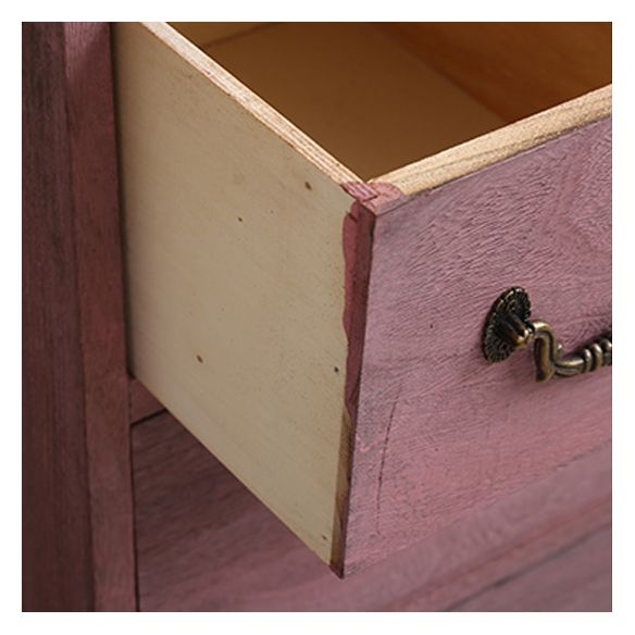 12" W Traditional Solid Wood Double Dresser Vertical Storage Chest with Drawers