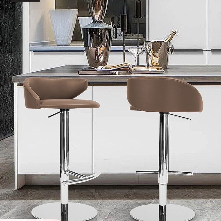 Industrial Leather Bar Stool Adjustable Height Counter Stool for Bristol