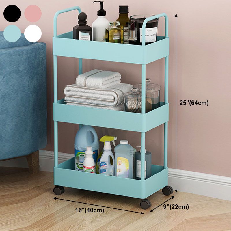 Contemporary Style Bookshelf with Casters Wheel Book Shelf for Home Office Study Room