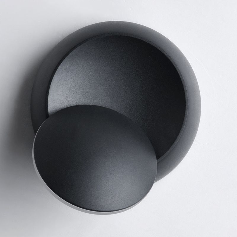 Noordse eenvoud Stijl Ronde LED Wandlicht 360 ° Roteerbaar Mini Sconce Light voor slaapkamerbalkon
