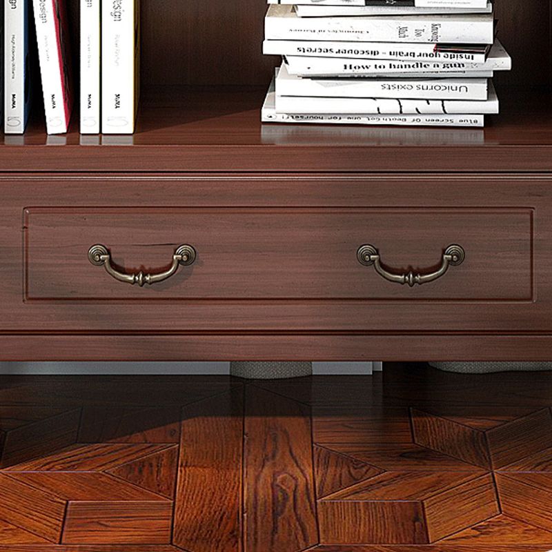 Modern Style Closed Back Bookshelf Standard Wooden Bookcase for Study Room