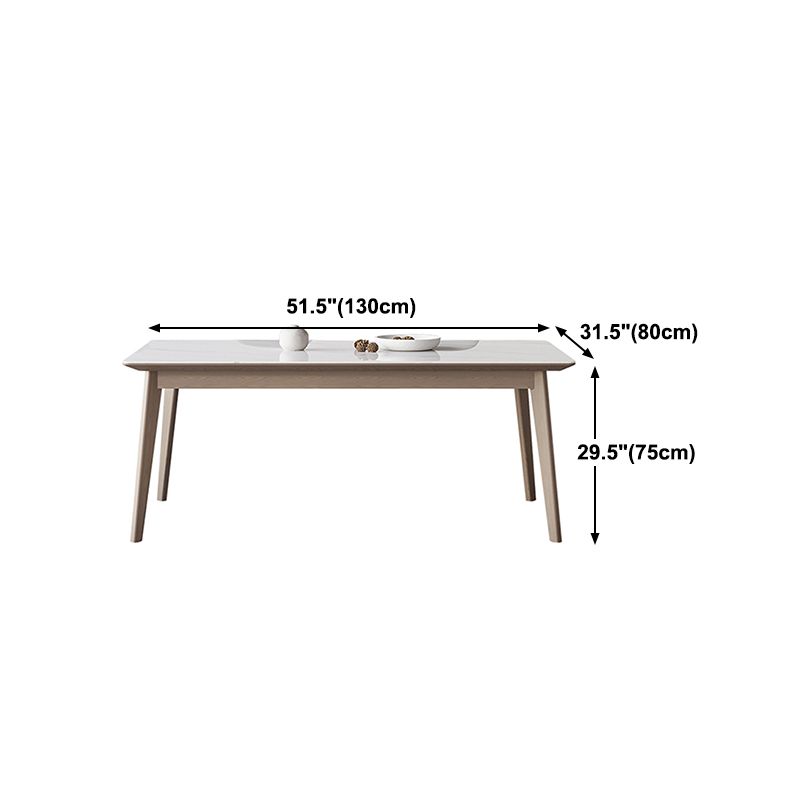 Modern Style Dining Table Sintered Stone 4 Legs Table for Home