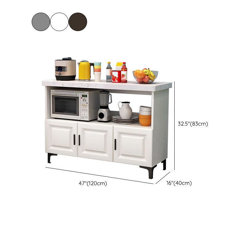 Modern Style Kitchen Island Table Double Sided Cabinet Kitchen Island