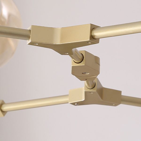 Contemporary Transparent Glass Chandelier Light Fixtures Living Room Hanging Chandelier