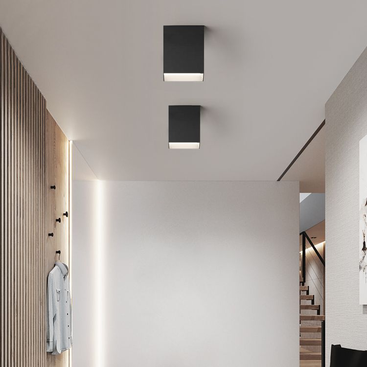Lampada da soffitto geometrica acrilica LED in ferro laccato di semplicità moderna per corridoio