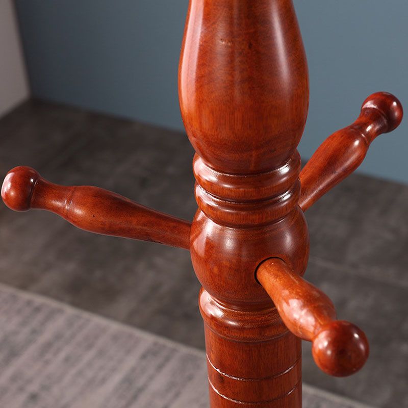 Traditional Hall Stand Wood Hooks Included Free Standing Entryway Kit Coat Hanger