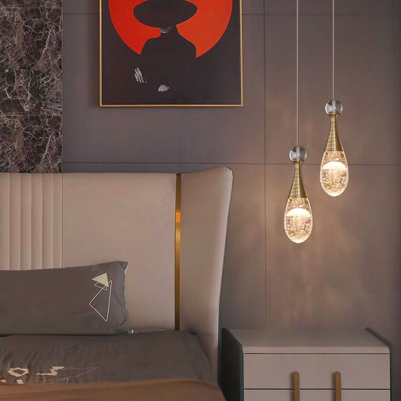 Mini Crystal Plafond Suspension lampe LED moderne LEMPORT DE PROSITIF POUR LA CHAMBRE