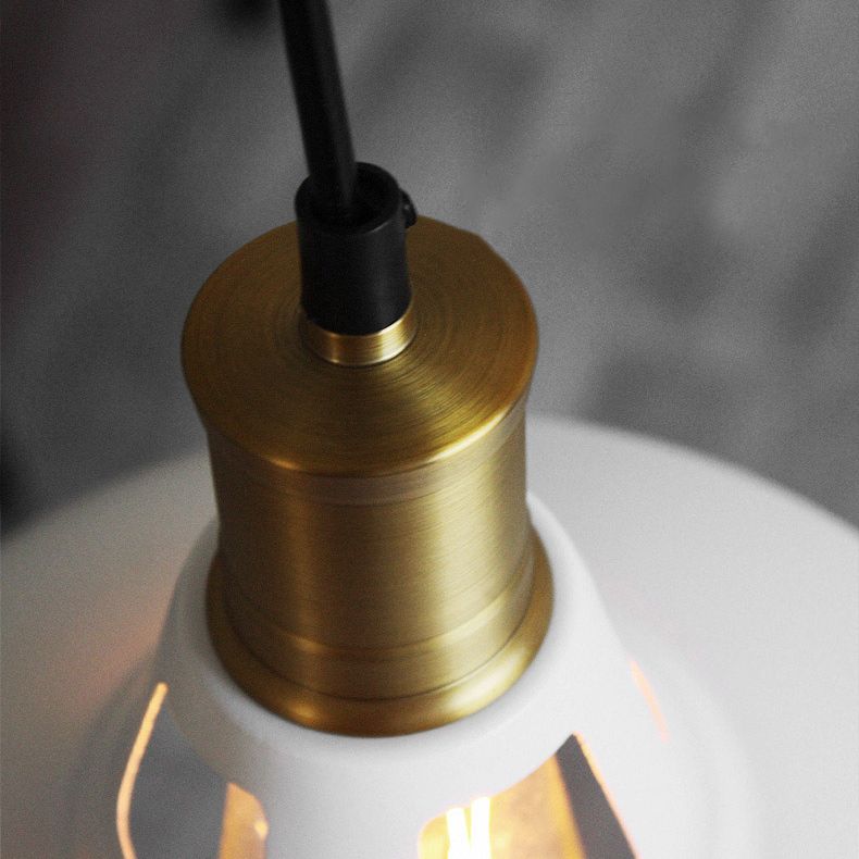 1-leichte Metall verkürzt Schatten Schatten Hanging Lampe Vintage Industrielle Handelsanhänger Beleuchtung