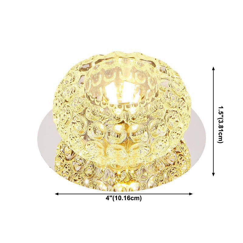 Luminaires encastrés en cristal modernes, Mini support encastré LED avec trou de 2 à 3.5 pouces de diamètre