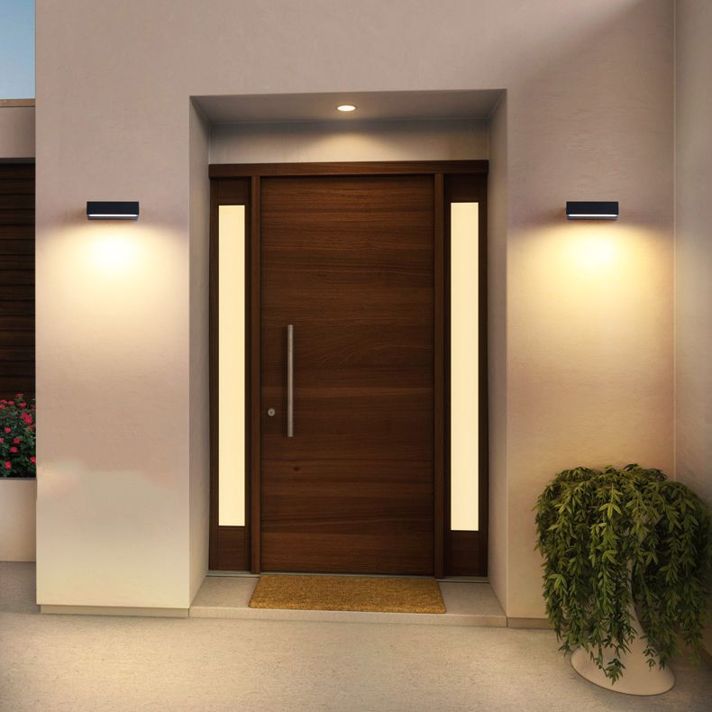 Modern Aluminum Wall Light Cube Black Rotatable LED Wall Washer for Outdoors
