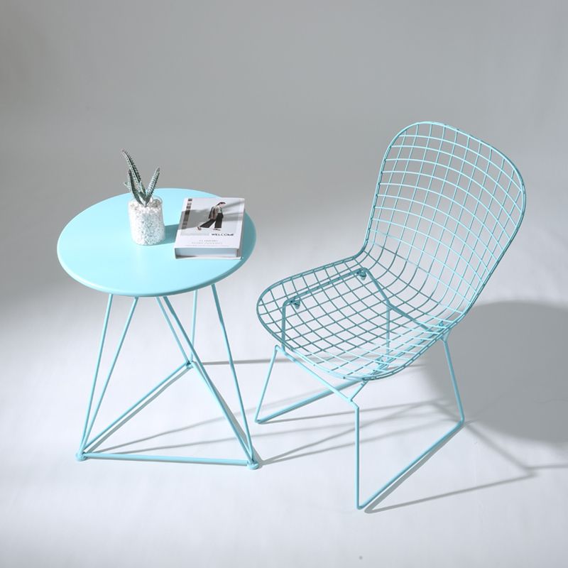 Metal Stacking Outdoors Modern Dining Chairs Patio Dining Chair