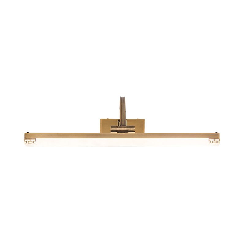 Metal linear Shade Mirror Wall Lights Modern 1 Head Wall Mount Fixture