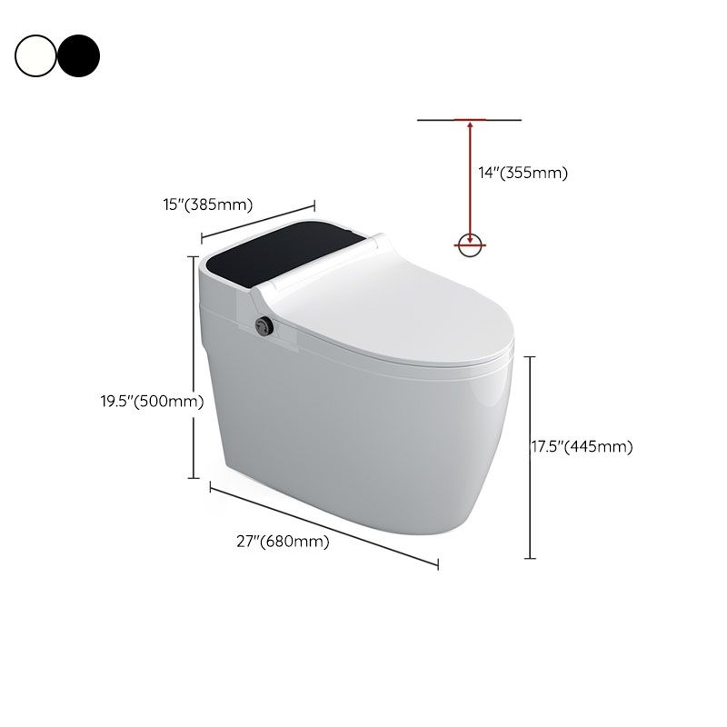 Contemporary Flush Toilet Floor Mounted One-Piece Toilet Porcelain Toilet Bowl