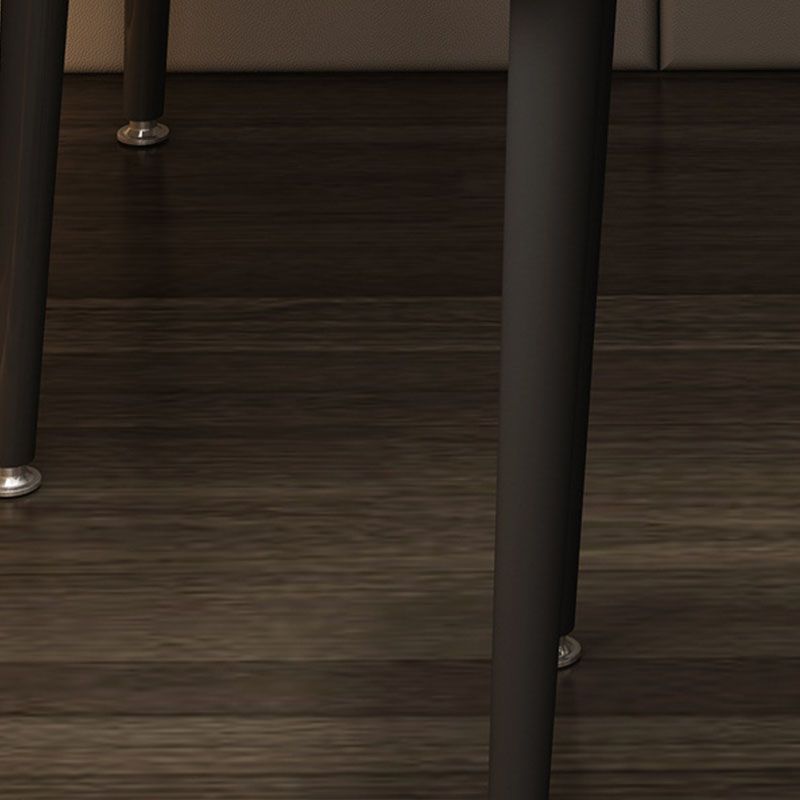 Luxurious Stone Top Vanity Genuine Leather Vanity Set with Stool