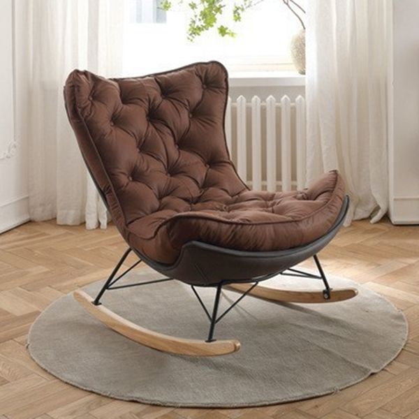 Contemporary Single Sofa Rocking Chair Lazy Rocking Chair for Living Room and Bedroom