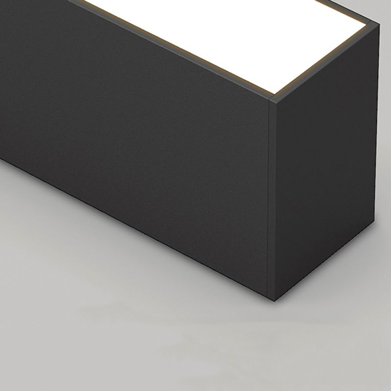 1-Light Minimalism Linear Flush Mount Ceiling Light Aluminum Bedroom Flush Light