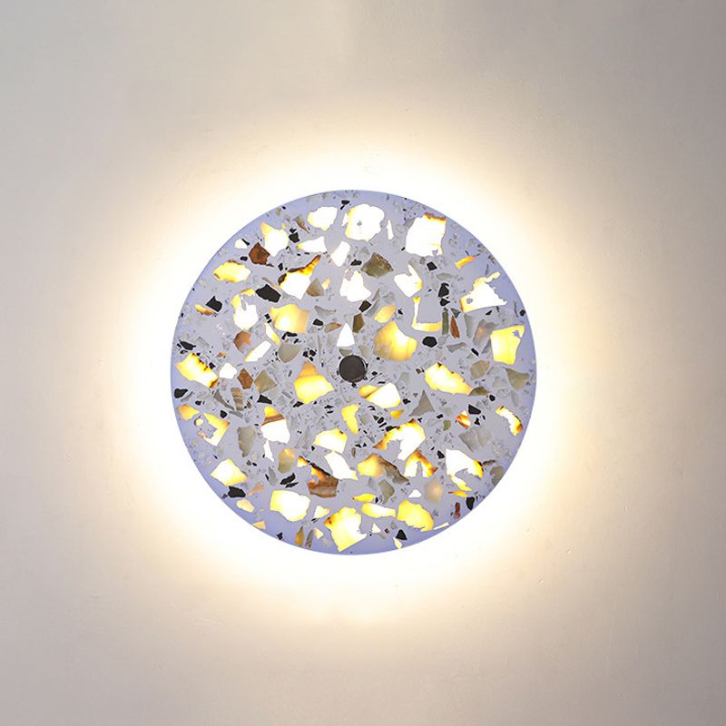 Nordic Cement Wall Light Round Colorful LED Wall Sconce for Living Room