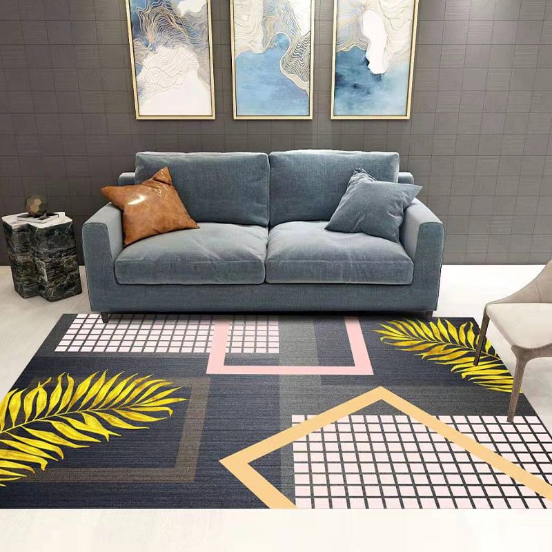 Tapis décoratif à domicile moderne Synthétique à imprimé multicole