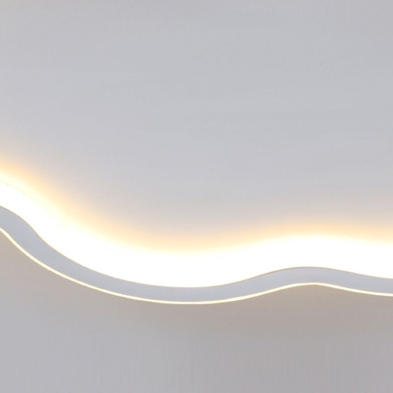 Luminaire encastré en forme de nuage, plafonnier simple en blanc pour le salon