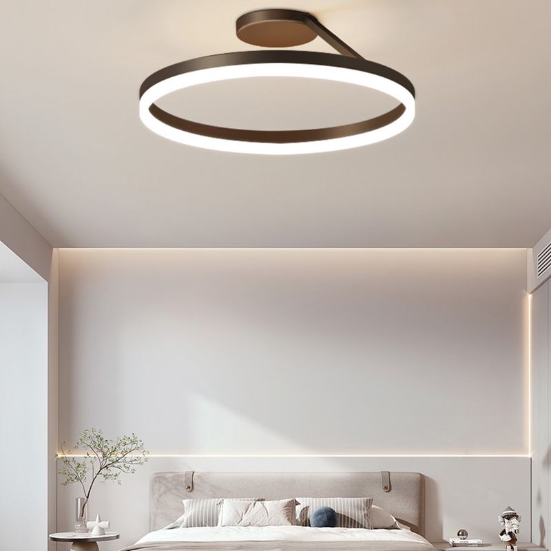 Metal Circular Mount Lighting Simplicity 1 Light Flush Mount Fixture