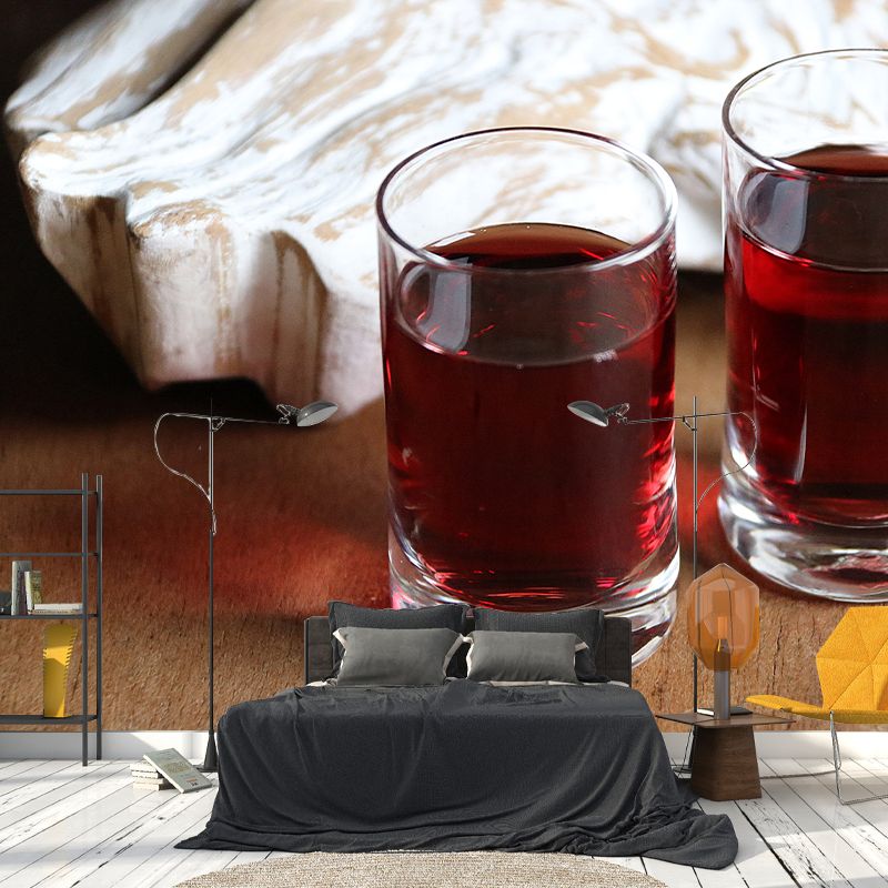 Wine Photo Mural Wallpaper Wall Covering for Bar, Moisture Resistant, Personalised Size